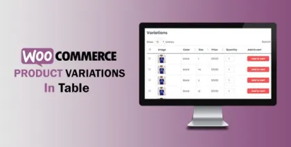 WooCommerce Variations In Table 1.0.8 GPL Plugins